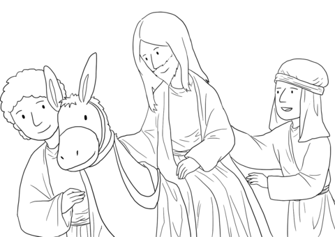 Luke 19 35 Triumphal Entry Coloring Page